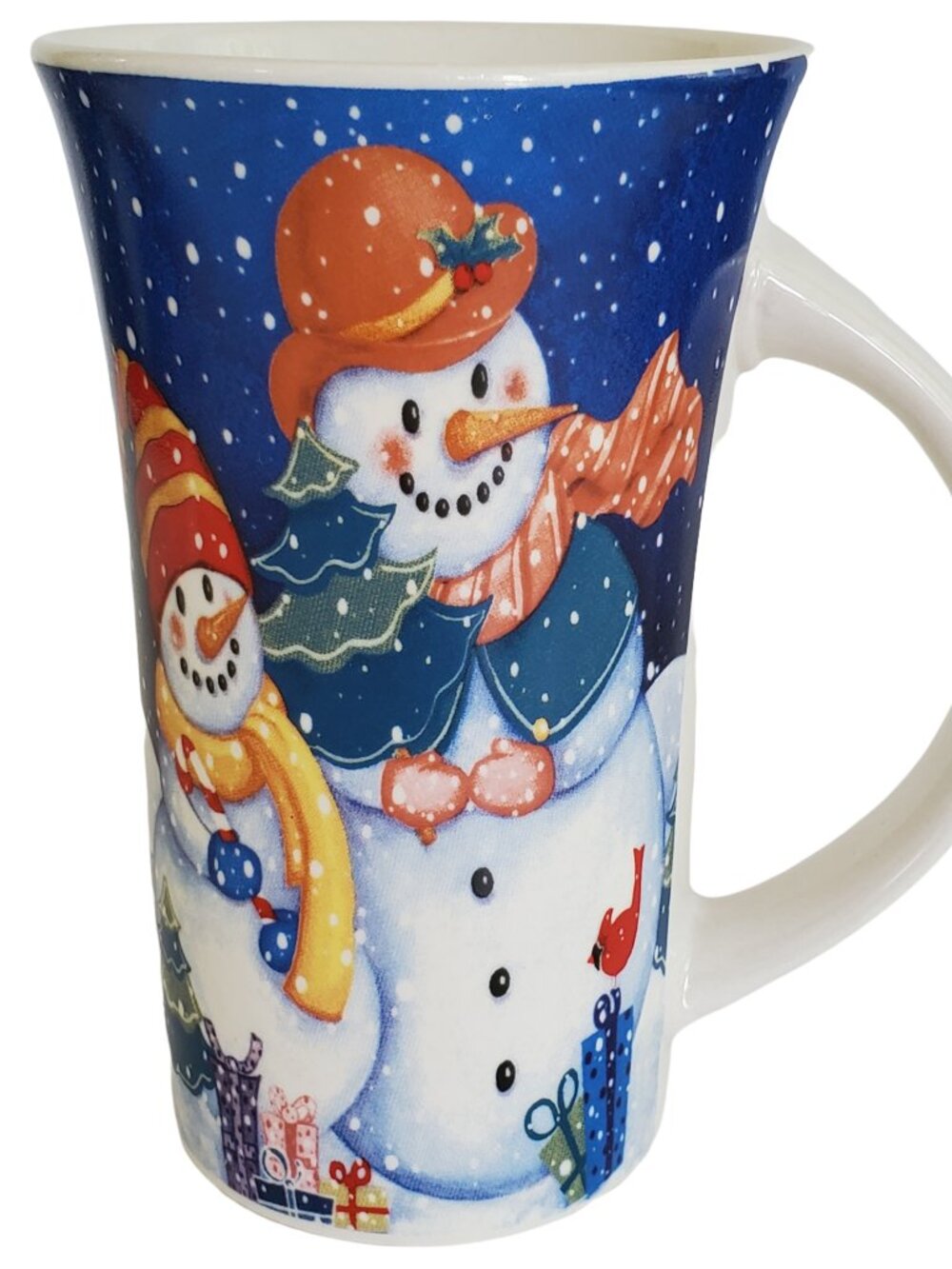 Snowman Mug Coffee Tea Hot Cocoa Winter Holiday Ceramic Large Handle 12 oz